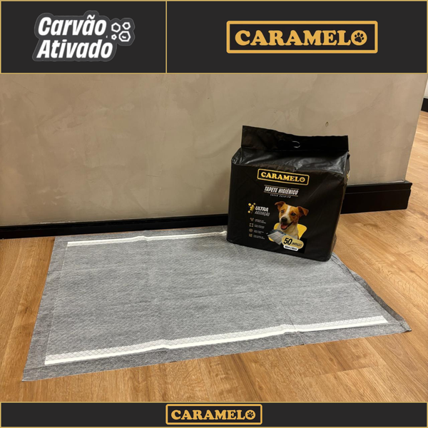 Tapetes Higiênicos Super Premium Com Carvão Ativado 60x60 - Black - Anti Odor - Caramelo