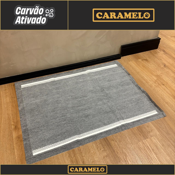Tapetes Higiênicos Super Premium Com Carvão Ativado 60x60 - Black - Anti Odor - Caramelo