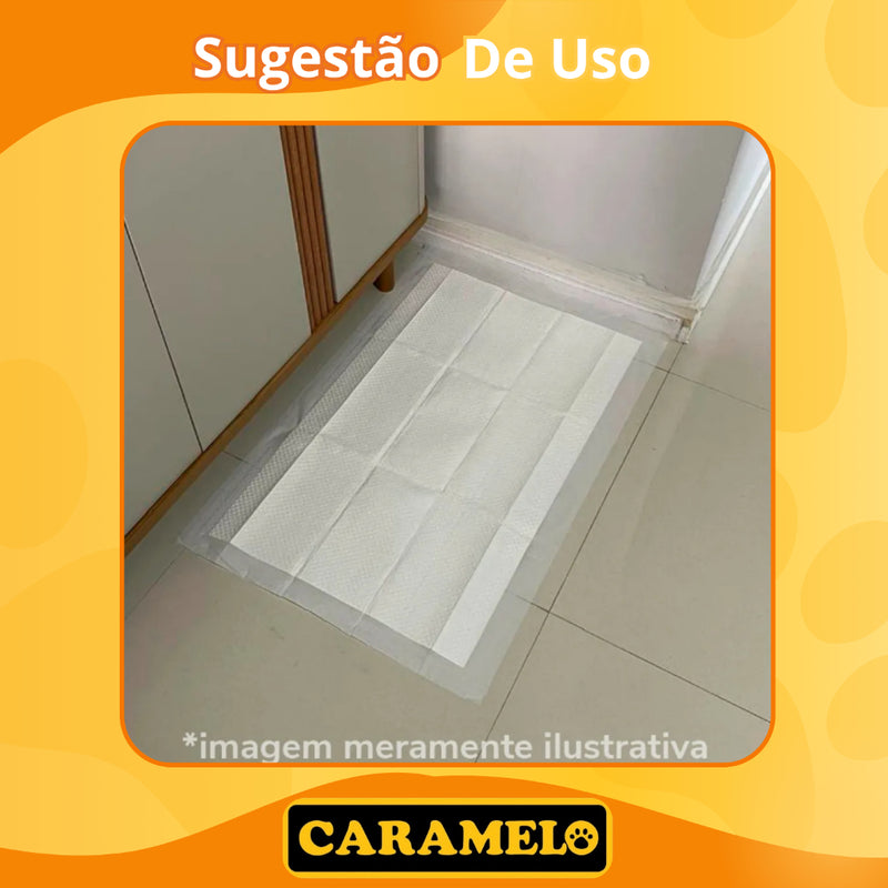 Tapete Higiênico 90 unidades 80x60cm Premium Para Cães - Caramelo