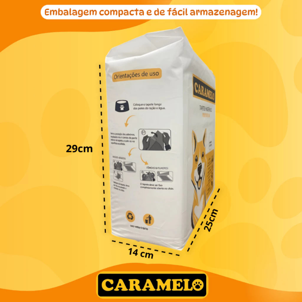 Tapete Higiênico 60 unidades 80x60cm - Caramelo