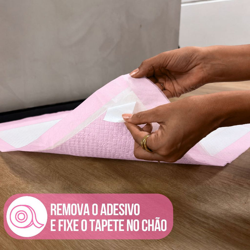 Tapete Higiênico Caramelo 50 Unidades  Fragrância Floral - 60x60 / 80x60 - Alta Absorção - Não Vaza  Combate mau cheiro